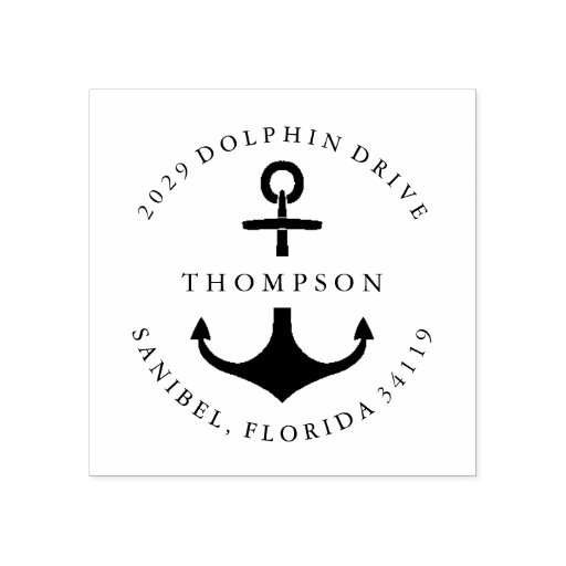 Nautical Anchor Rubber Stamp Zazzle
