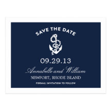 NAUTICAL ANCHOR | SAVE THE DATE POST CARD
