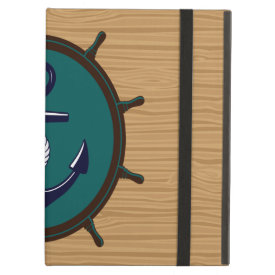 Nautical Anchor Ships Wheel Helm Sailor Design iPad Covers