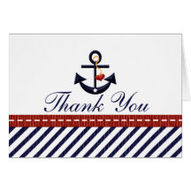 Nautical Anchor Thank You Notes Cards