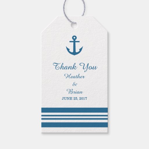 Nautical Anchor Wedding Gift Tags Zazzle