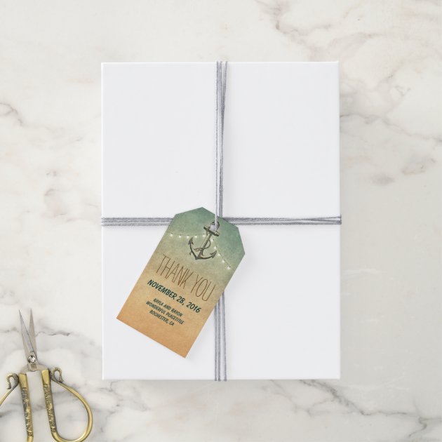 Nautical Anchor Wedding Pack Of Gift Tags-2