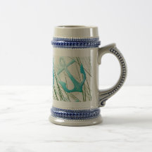 Nautical Anchors Beach Ocean Seaside Coastal Theme Coffee Mug
