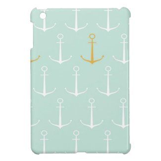 Nautical anchors preppy girly blue anchor pattern