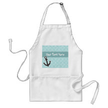 Nautical Baby Blue Circles Apron