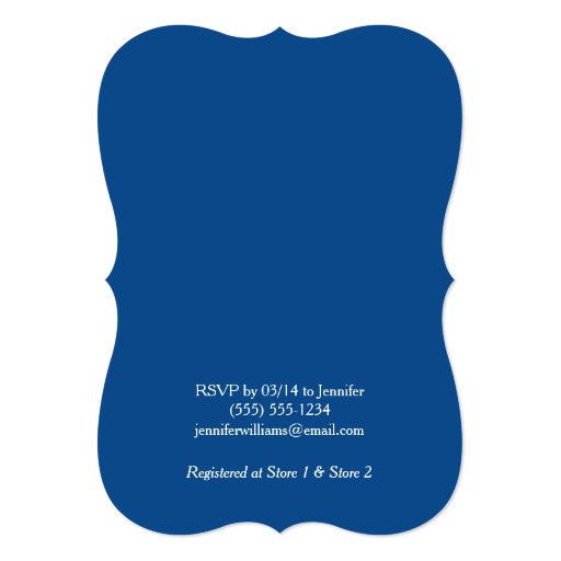 Nautical Baby Shower; Blue & White Stripes Personalized Announcement