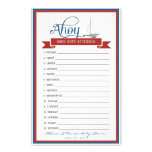 Nautical Baby Shower Game - Baby Word Scramble Stationery Design