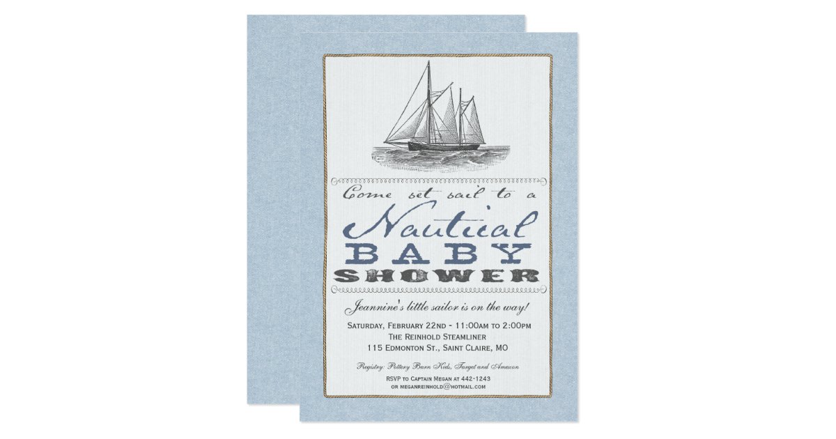 Nautical Baby Shower Invitation Zazzle
