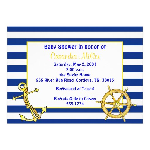 Nautical Baby Shower Invitations
