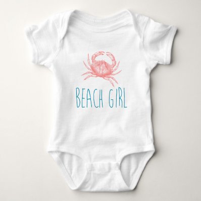 Nautical &quot;Beach Girl&quot; with Crab Tshirt