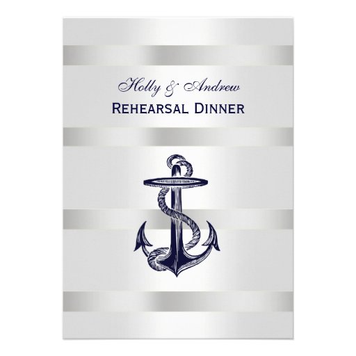 Nautical Blu Anchor Silver Wht BG V Rehearsal Din Announcement