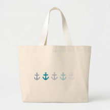 Nautical Blue Anchors Design Bag