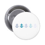 Nautical Blue Anchors Design Button