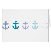 Nautical Blue Anchors Design Cards