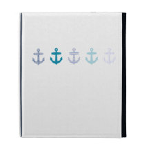 Nautical Blue Anchors Design iPad Cases