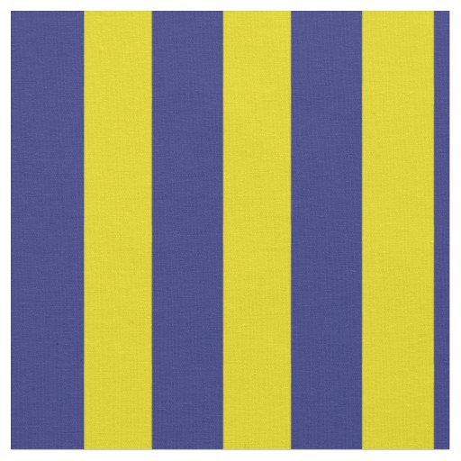 Nautical Blue and Yellow Stripes Fabric Zazzle