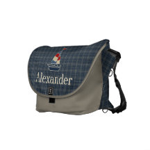 Nautical Blue Sailboat Boy's Diaper / Tote Messenger Bags