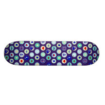 Nautical Blue Sailor Pattern Skate Boards
