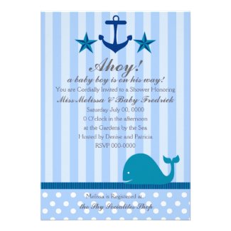 Nautical Boy Custom Announcement