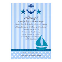 Nautical Boy Custom Invitations
