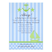 Nautical Boy Personalized Invitation