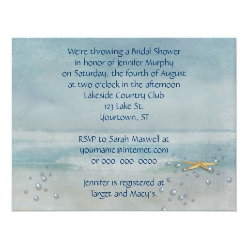 Nautical Bridal Shower Custom Announcement