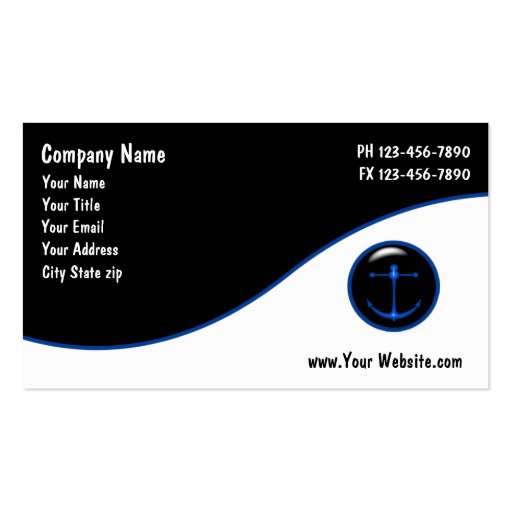 Nautical Business Cards (front side)