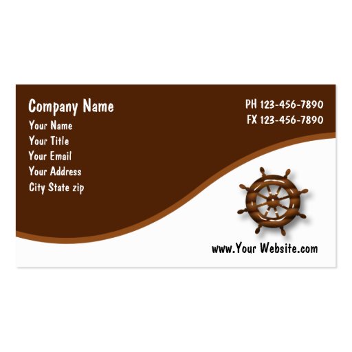 Nautical Business Cards (front side)