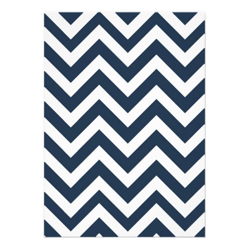 Nautical Chevron Baby Boy Shower Invitation