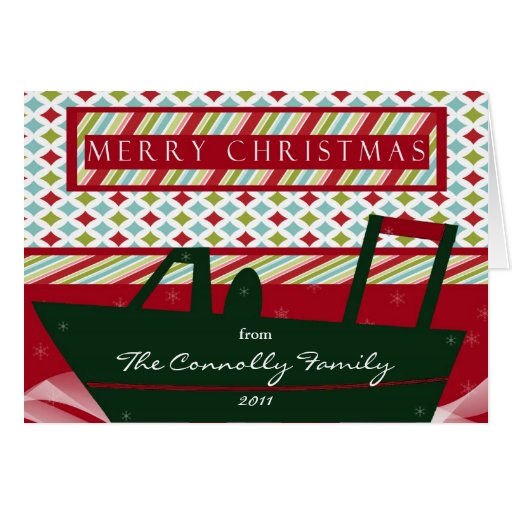 Nautical Christmas Card for Boat Lovers | Zazzle