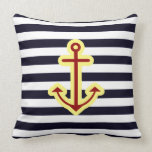 Nautical Classic Anchor Throw Pillow