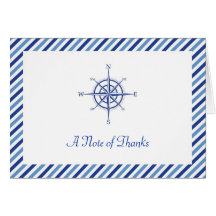 Nautical Compass Thank You Card