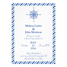 Nautical Compass Wedding Invitation