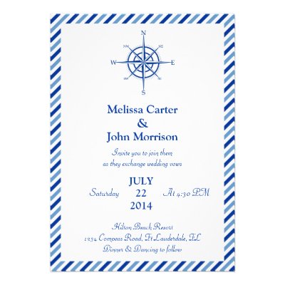 Nautical Compass Wedding Invitation