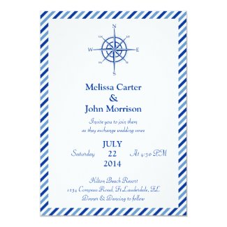 Nautical Compass Wedding Invitation