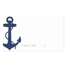 Nautical Escort Card Business Card Templates