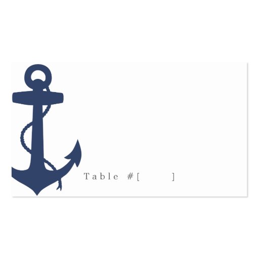 Nautical Escort Card Business Card Templates (front side)