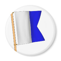 Nautical Flag 'A' Fridge Magnet