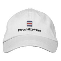 Nautical Flag "C" Personalized Boater's Hat embroidered hats