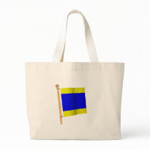 Nautical Flag 'D' Tote Bags