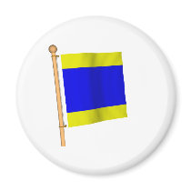 Nautical Flag 'D' Fridge Magnet
