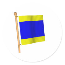 Nautical Flag 'D' Stickers