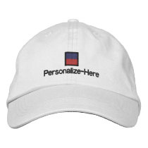 Nautical Flag "E" Personalized Boater's Hat embroidered hats
