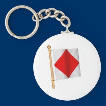 Nautical Flag 'F' keychains