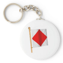 Nautical Flag 'F' Keychains