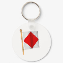 Nautical Flag 'F' keychains
