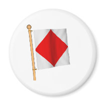 Nautical Flag 'F' magnets