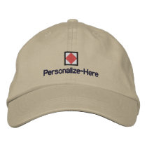 Nautical Flag "F" Personalized Boater's Hat embroidered hats