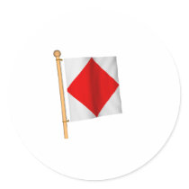 Nautical Flag 'F' Stickers