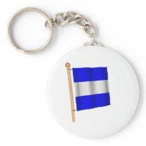 Nautical Flag 'J' Keychain